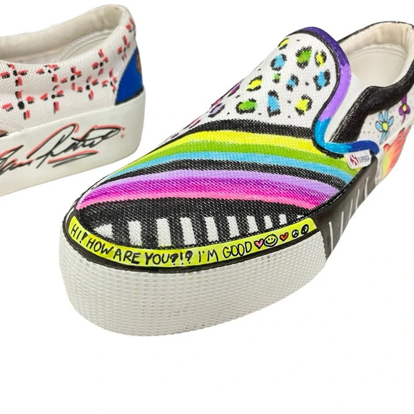 Superga Platform Sneakers Unisex Mens 7.5 Womens 9 Slip On Canvas Thick Soles - Picture 8 of 16